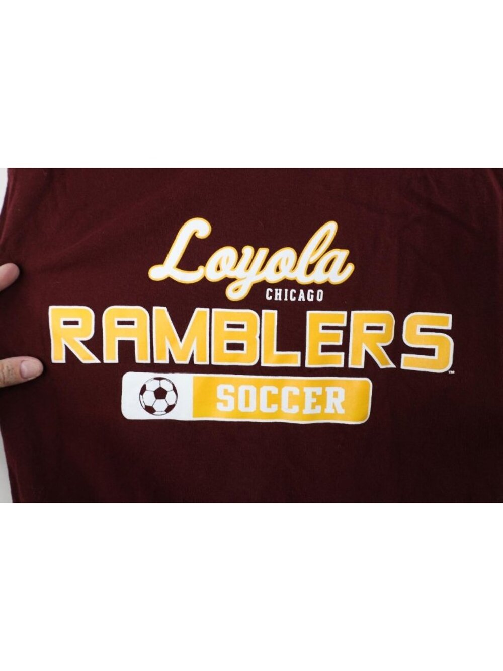 Champion Mens Medium Team Issued Loyola University Chicago Soccer T-Shirt Maroon - Picture 4 of 15